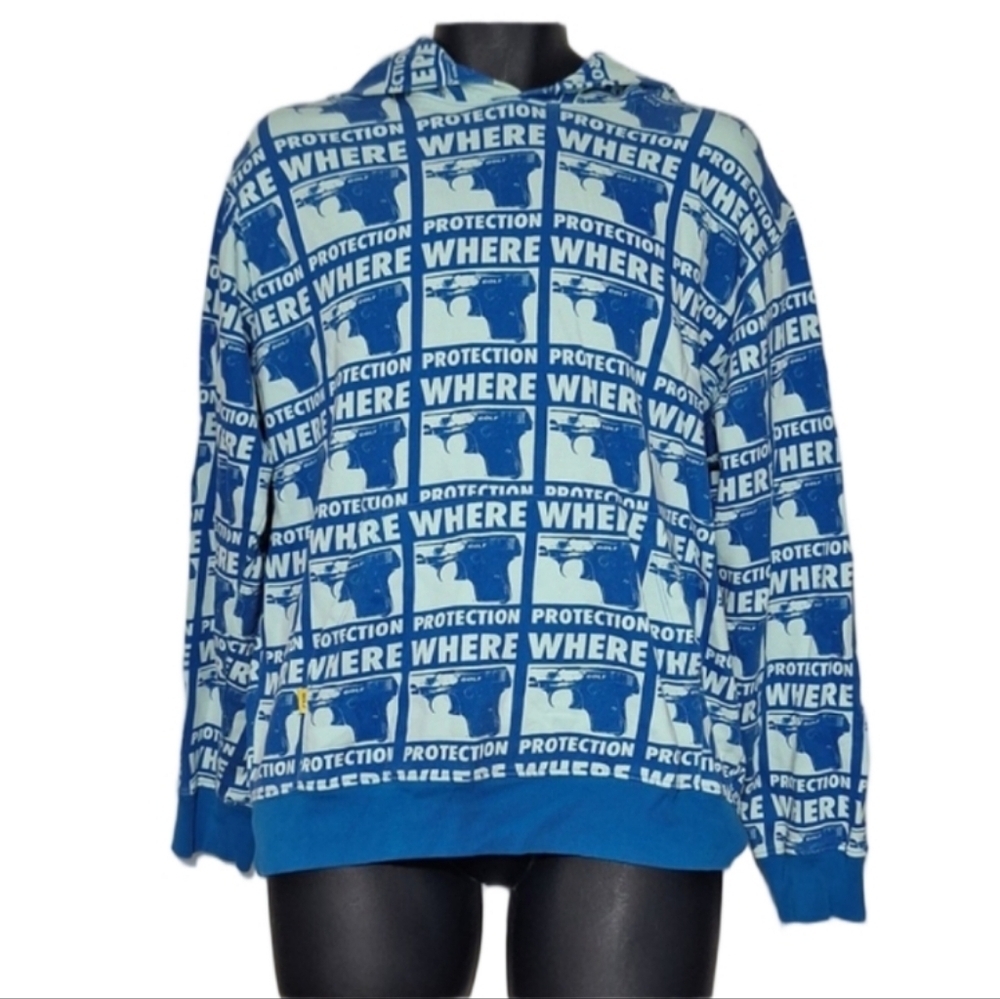 Golf Wang Wear Protection Blue Graphic Print Hoodie